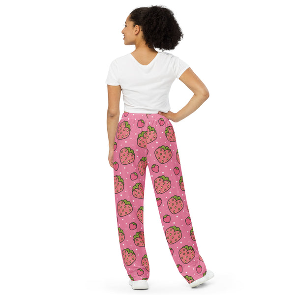 COZYJAMA™ Strawberry Pajama Wide-Leg Pants