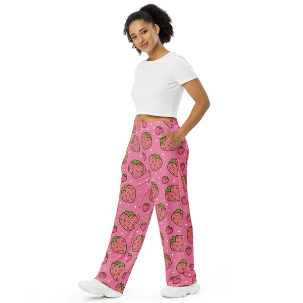 COZYJAMA™ Strawberry Pajama Wide-Leg Pants